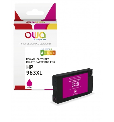OWA ARMOR ink pro HP 3JA28AE,(963XL),červená/magenta