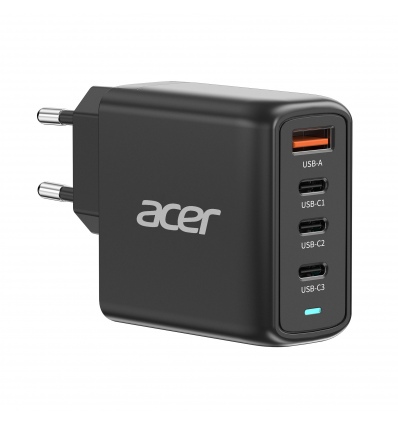 Acer GAN 100W PD charger,3xUSB-C,1xUSB-A černý