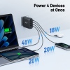 Acer GAN 100W PD charger,3xUSB-C,1xUSB-A černý