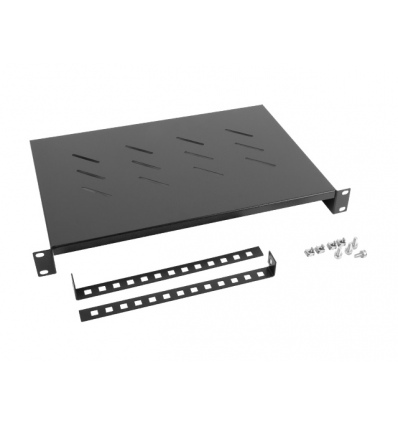 LANBERG 19" PEVNÁ POLICE 1U/483X300MM MAX. NOSNOST DO 25 KG ČERNÁ