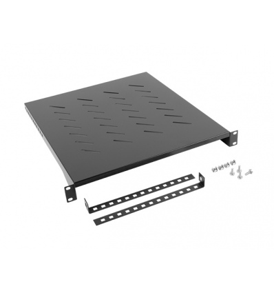 LANBERG 19" PEVNÁ POLICE 1U/483X500MM MAX. NOSNOST DO 25 KG ČERNÁ