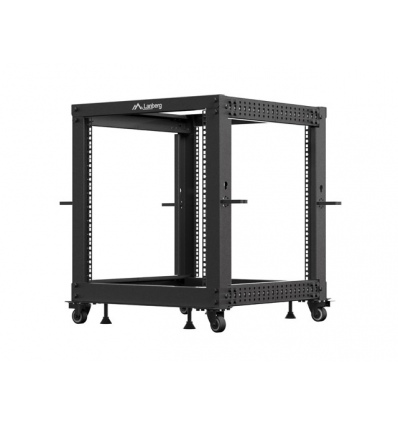 LANBERG OTEVŘENÝ RACK 12U 19" 600X600-1100 NASTAVITELNÝ ČERNÝ
