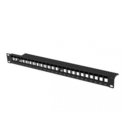 LANBERG PATCH PANEL BLANK 24 PORTŮ 1U PRO MODULY KEYSTONE ČERNÝ