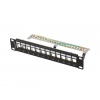 LANBERG PATCH PANEL 12 PORTŮ 1U 19" FTP PRO MODULY KEYSTONE ČERNÝ V2