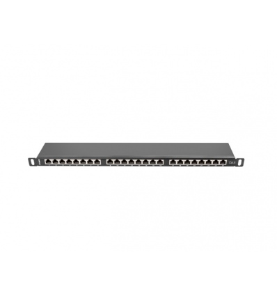 LANBERG PATCH PANEL 24 PORTŮ 0,5U 19" CAT.6 FTP STÍNĚNÝ ČERNÝ