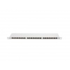 LANBERG PATCH PANEL 24 PORTŮ 0,5U 19" CAT.6 FTP STÍNĚNÝ ŠEDÝ