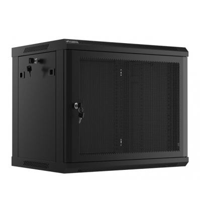 LANBERG 19" RACKOVÁ SKŘÍŇ PRO MONTÁŽ NA STĚNU 9U/600X450 S PERFOROVANÝMI DVEŘMI ČERNÁ