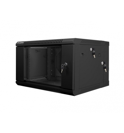 LANBERG RACKOVÁ SKŘÍŇ 19" DVOUDÍLNÁ NÁSTĚNNÁ 6U/600X600 (FLAT PACK) ČERNÁ