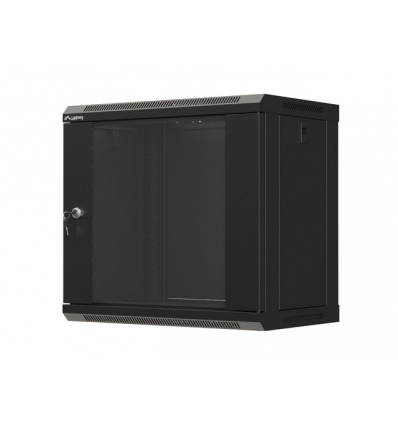 LANBERG 19" RACKOVÁ SKŘÍŇ PRO MONTÁŽ NA STĚNU 9U/540X350 (FLAT PACK) S PROSKLENÝMI DVEŘMI ČERNÁ
