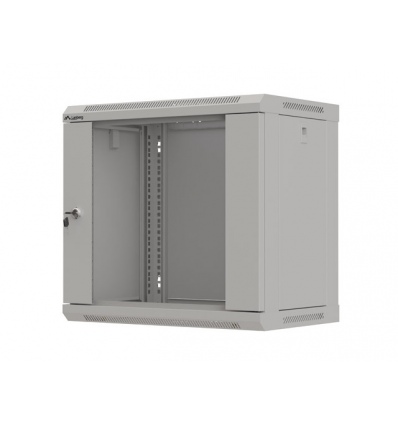 LANBERG 19" RACKOVÁ SKŘÍŇ PRO MONTÁŽ NA STĚNU 9U/540X350 (FLAT PACK) S PROSKLENÝMI DVEŘMI ŠEDÁ