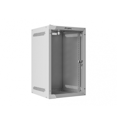 LANBERG RACKOVÁ SKŘÍŇ 10" NÁSTĚNNÁ 9U/280X310 (FLAT PACK) S PROSKLENÝMI DVEŘMI ŠEDÁ