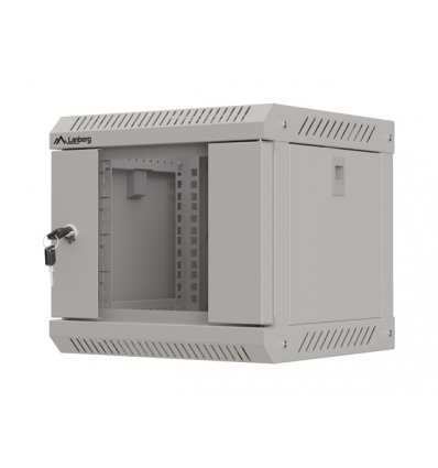 LANBERG RACKOVÁ SKŘÍŇ 10" NÁSTĚNNÁ 4U/300X300 (FLAT PACK) S PROSKLENÝMI DVEŘMI ŠEDÁ
