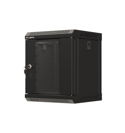 LANBERG RACKOVÁ SKŘÍŇ 10" PRO MONTÁŽ NA STĚNU 6U/300X300 (FLAT PACK) S PROSKLENÝMI DVEŘMI ČERNÁ