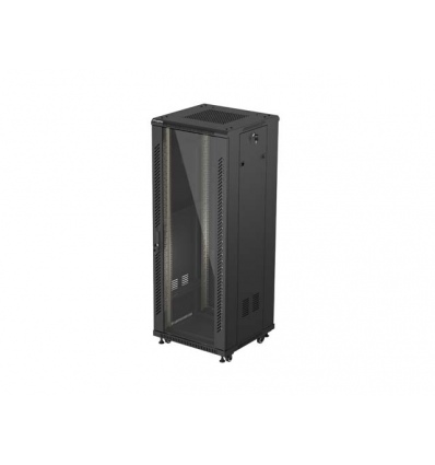 LANBERG 19" VOLNĚ STOJÍCÍ RACKOVÁ SKŘÍŇ 32U/600X600 (FLAT PACK) S PROSKLENÝMI DVEŘMI ČERNÁ