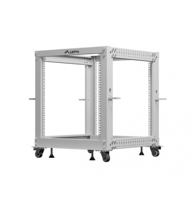 LANBERG OTEVŘENÝ RACK 19" 9U 600X600-1100 NASTAVITELNÝ ŠEDÝ