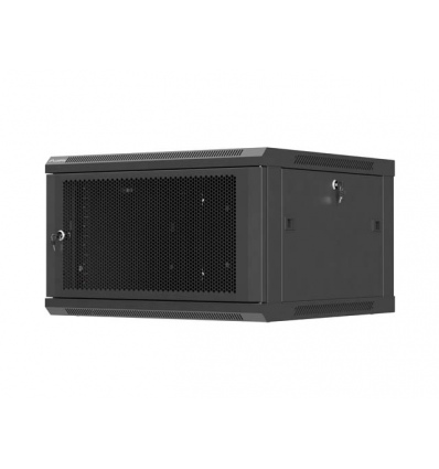 LANBERG NÁSTĚNNÁ INSTALAČNÍ SKŘÍŇ 19" 6U 600X600 ČERNÉ PERFOROVANÉ DVEŘE (PLOCHÉ BALENÍ)