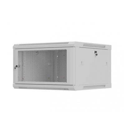 LANBERG NÁSTĚNNÁ INSTALAČNÍ SKŘÍŇ 19" 6U 600X600 ŠEDÉ PERFOROVANÉ DVEŘE (PLOCHÉ BALENÍ)