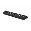 LANBERG 19" KABELOVÝ MANAGEMENT KOVOVÝ 1U TYP A ČERNÝ