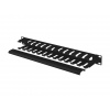LANBERG 19" KABELOVÝ MANAGEMENT KOVOVÝ 1U TYP A ČERNÝ