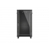 LANBERG INSTALAČNÍ SKŘÍŇOVÝ ROZVADĚČ 19" 22U 600X800 ČERNÉ SKLENĚNÉ DVEŘE (PLOCHÉ BALENÍ)