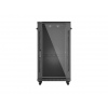 LANBERG INSTALAČNÍ SKŘÍŇOVÝ ROZVADĚČ 19" 22U 600X600 ČERNÉ SKLENĚNÉ DVEŘE (PLOCHÉ BALENÍ)
