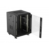 LANBERG INSTALAČNÍ RACK 19" 15U 600X600 ČERNÉ SKLENĚNÉ DVEŘE (PLOCHÉ BALENÍ)