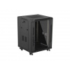 LANBERG INSTALAČNÍ RACK 19" 15U 600X600 ČERNÉ SKLENĚNÉ DVEŘE (PLOCHÉ BALENÍ)