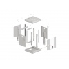 LANBERG RACKOVÁ SKŘÍŇ 10" NÁSTĚNNÁ 6U/300X300 (FLAT PACK) S PROSKLENÝMI DVEŘMI ŠEDÁ