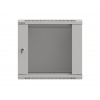 LANBERG 19" RACKOVÁ SKŘÍŇ PRO MONTÁŽ NA STĚNU 9U/540X350 (FLAT PACK) S PROSKLENÝMI DVEŘMI ŠEDÁ