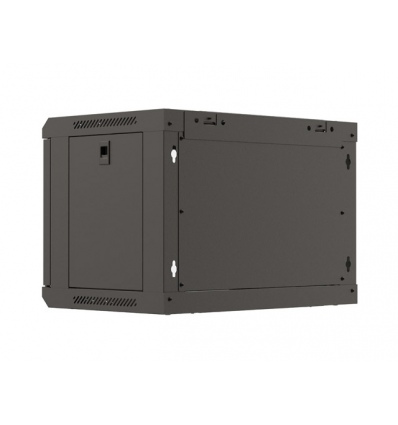 LANBERG 19" RACKOVÁ SKŘÍŇ PRO MONTÁŽ NA STĚNU 6U/540X350 (FLAT PACK) S PROSKLENÝMI DVEŘMI ČERNÁ