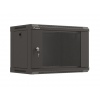 LANBERG 19" RACKOVÁ SKŘÍŇ PRO MONTÁŽ NA STĚNU 6U/540X350 (FLAT PACK) S PROSKLENÝMI DVEŘMI ČERNÁ
