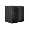 LANBERG RACKOVÁ SKŘÍŇ 19" DVOUDÍLNÁ NÁSTĚNNÁ 12U/600X600 (FLAT PACK) ČERNÁ