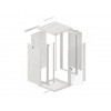 LANBERG 19" RACKOVÁ SKŘÍŇ PRO MONTÁŽ NA STĚNU 22U/600X600 (FLAT PACK) S PROSKLENÝMI DVEŘMI ŠEDÁ V2