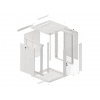 LANBERG 19" RACKOVÁ SKŘÍŇ PRO MONTÁŽ NA STĚNU 15U/600X600 (FLAT PACK) S PROSKLENÝMI DVEŘMI ŠEDÁ V2c