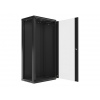 LANBERG RACKOVÁ SKŘÍŇ 19" NÁSTĚNNÁ 27U/600X450 (FLAT PACK) S PROSKLENÝMI DVEŘMI ČERNÁ V2