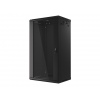 LANBERG 19" RACKOVÁ SKŘÍŇ PRO MONTÁŽ NA STĚNU 22U/600X450 (FLAT PACK) S PROSKLENÝMI DVEŘMI ČERNÁ V2