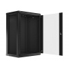 LANBERG 19" RACKOVÁ SKŘÍŇ PRO MONTÁŽ NA STĚNU 18U/600X450 (FLAT PACK) S PROSKLENÝMI DVEŘMI ČERNÁ V2