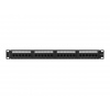 LANBERG PATCH PANEL 24 PORTŮ 1U 19" CAT.6A UTP ČERNÝ
