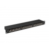 LANBERG PATCH PANEL 24 PORTŮ 1U 19" CAT.6A FTP STÍNĚNÝ ČERNÝ