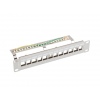 LANBERG PATCH PANEL 12 PORTŮ 1U 19" FTP PRO MODULY KEYSTONE ŠEDÝ V2