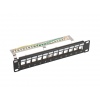 LANBERG PATCH PANEL 12 PORTŮ 1U 19" FTP PRO MODULY KEYSTONE ČERNÝ V2