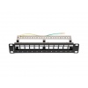 LANBERG PATCH PANEL 12 PORTŮ 1U 19" FTP PRO MODULY KEYSTONE ČERNÝ V2