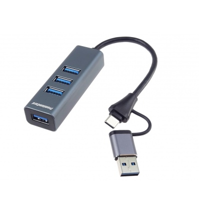 PremiumCord 5G Hub USB-C a USB-A na 4x USB-A