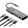 PremiumCord adaptér USB-C na HDMI+USB A+USB C+PD