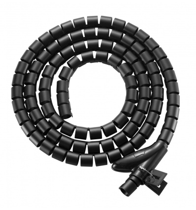 EVOLVEO CableHold, organizér kabelů, 2,5 m x 2 cm, samosvorný, černý