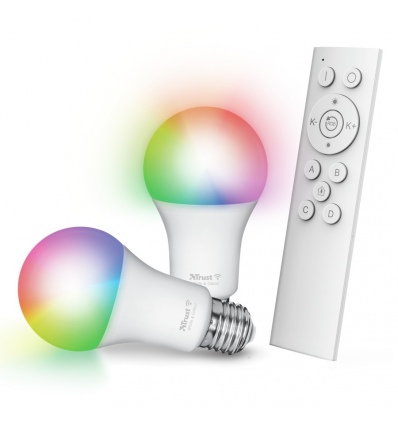 TRUST WIFI Bulb Starter Set 2 Smart RGB Bulbs + Remote