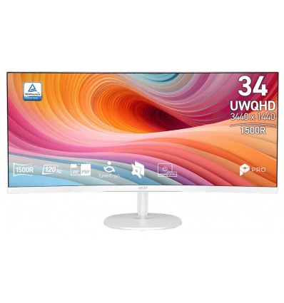MSI Pro/MP341CQW E12/34"/VA/UWQHD/120Hz/1ms/Bílá/3R