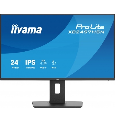 24" iiyama XB2497HSN-B1:IPS,FHD,USB-C,RJ45,HAS