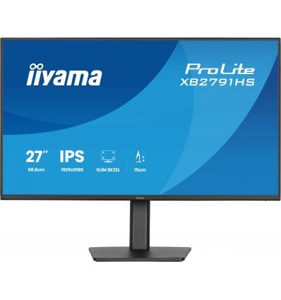 27" iiyama XB2791HS-B1:IPS,FHD,HDMI,DP,120Hz,HAS