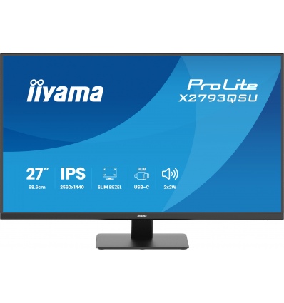 27" iiyama X2793QSU-B1:IPS,QHD,HDMI,DP